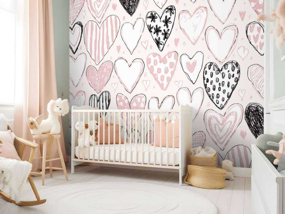 Hartjesmix in pastel en inkt