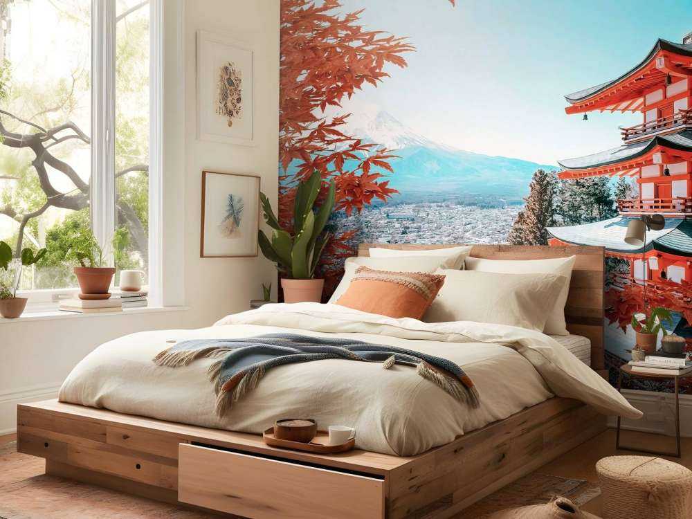 Herfstmoment bij Japanse pagode