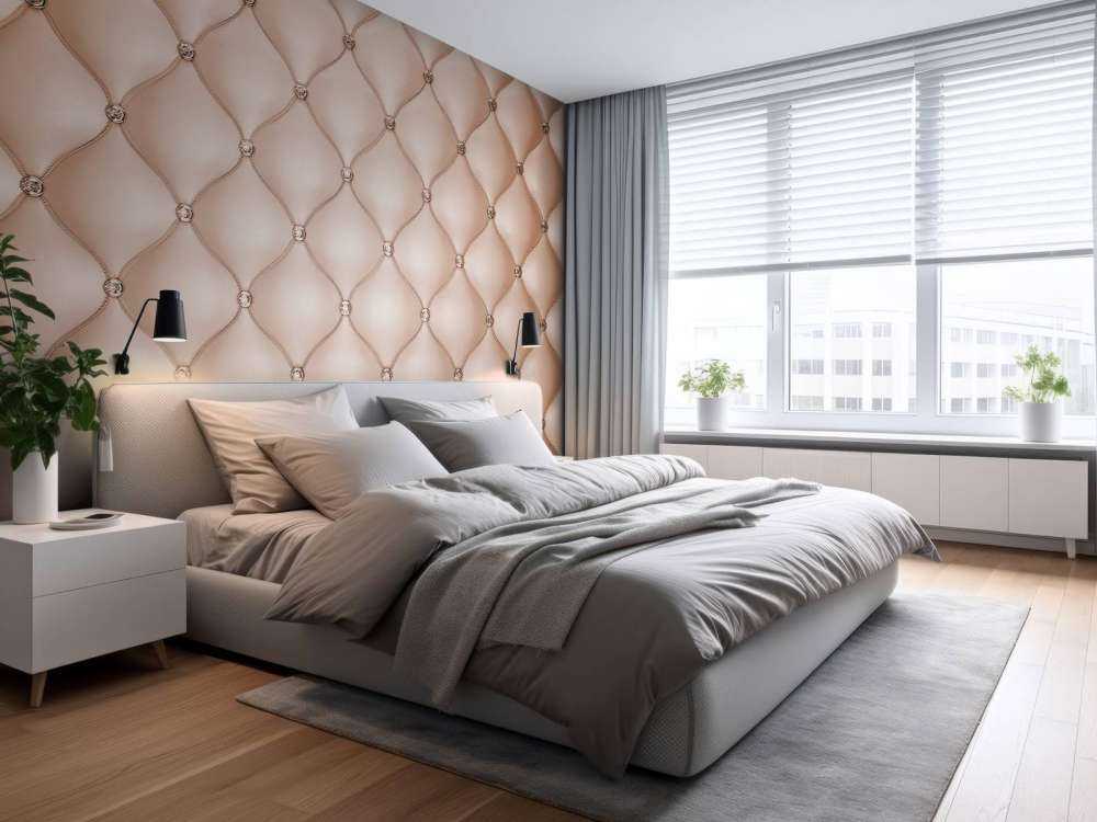 Chique roze gecapitioneerde wand