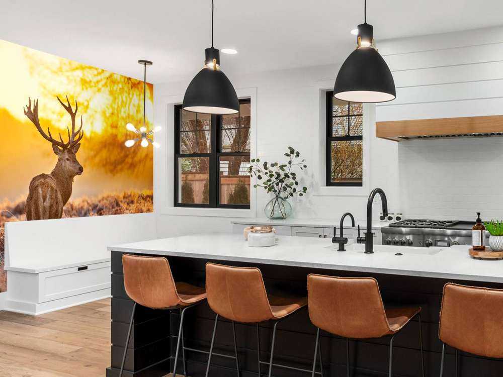 Hert met Zonsondergang