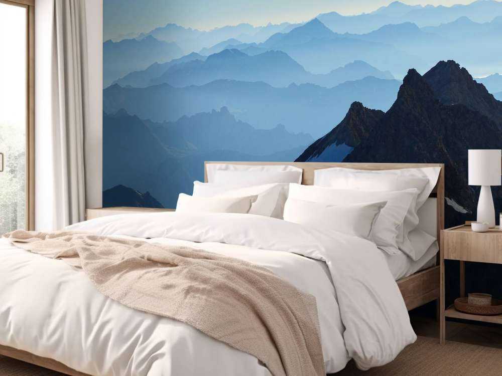 Bovenaanzicht van een berglandschap