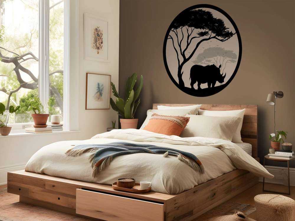 Silhouette van een neushoorn