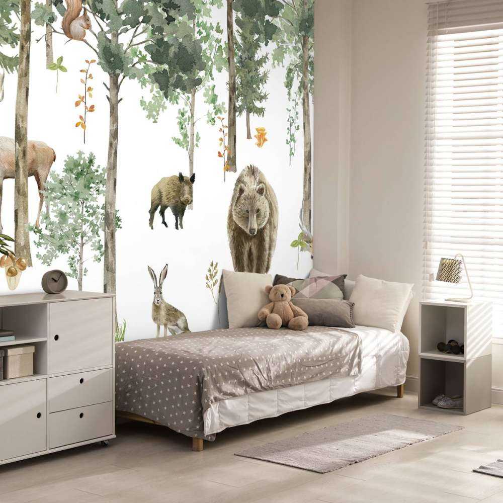 Bosdiertjes van waterverf