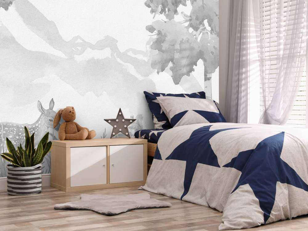 Hertjes in grijstinten