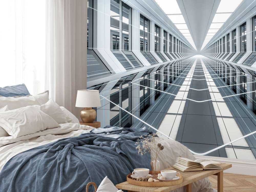 3D gang in een kantoor