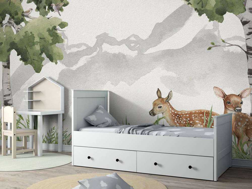 Twee hertjes in het bos