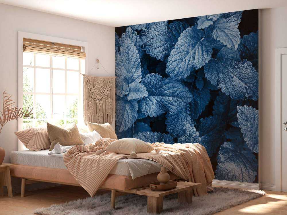 Blauwe exotische bladeren