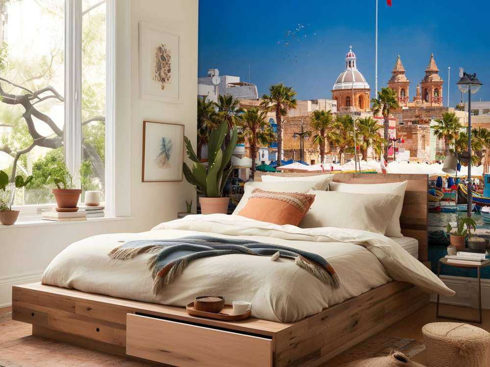 Traditionele boten in de haven van Marsaxlokk, Malta