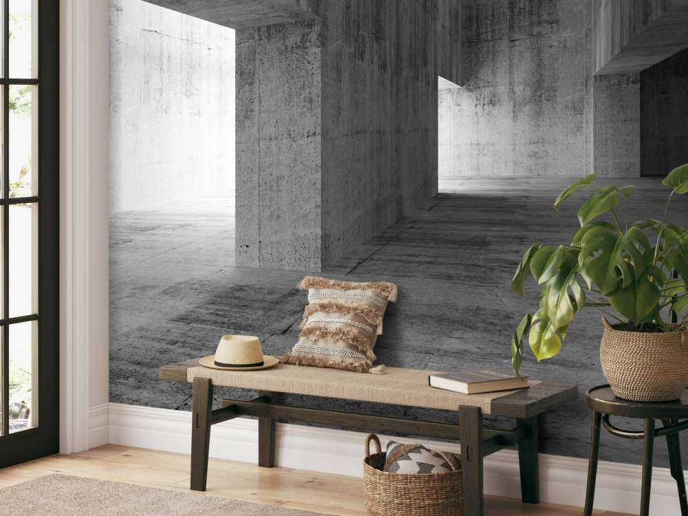 Blanco betonnen interieur