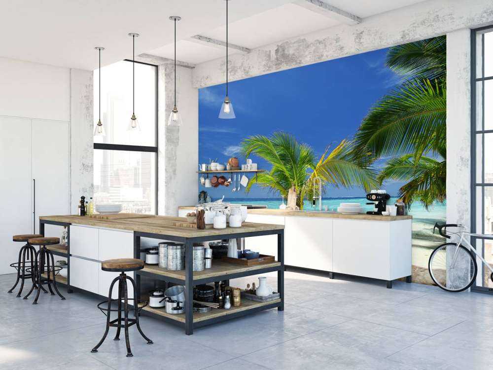 Bijzondere palmboom op het strand