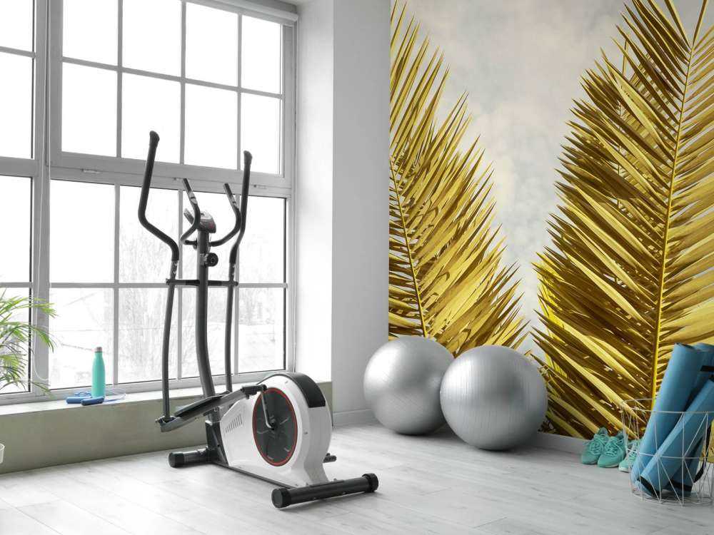 Gele palmboom bladeren