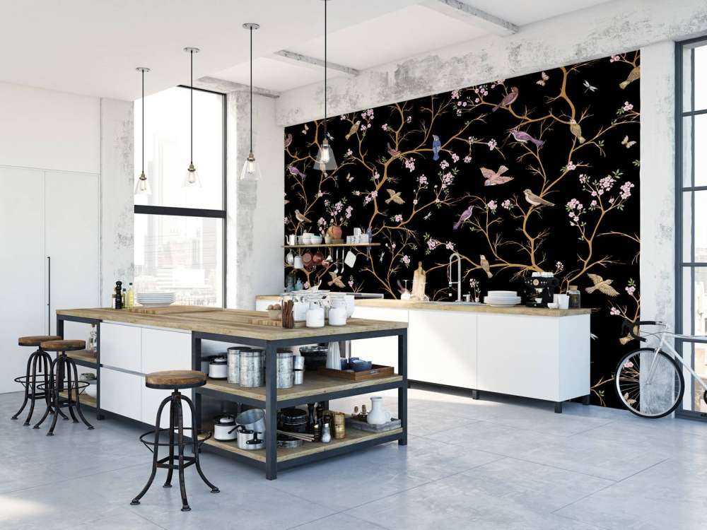 Bloesemtakken met vogels