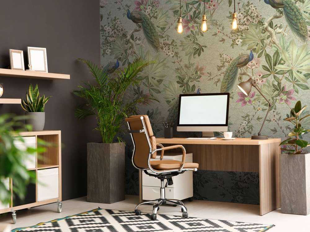 Vintage garden pauwen - mint groen