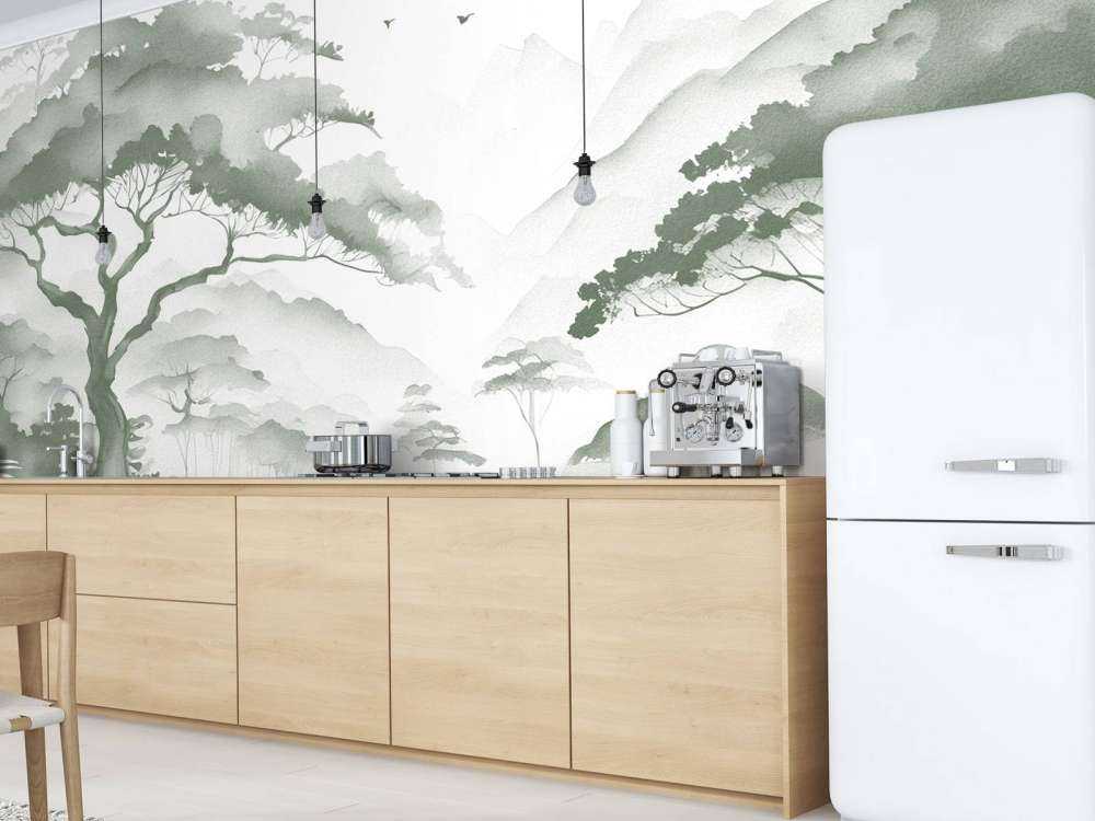 Mistige Bergvallei, groen