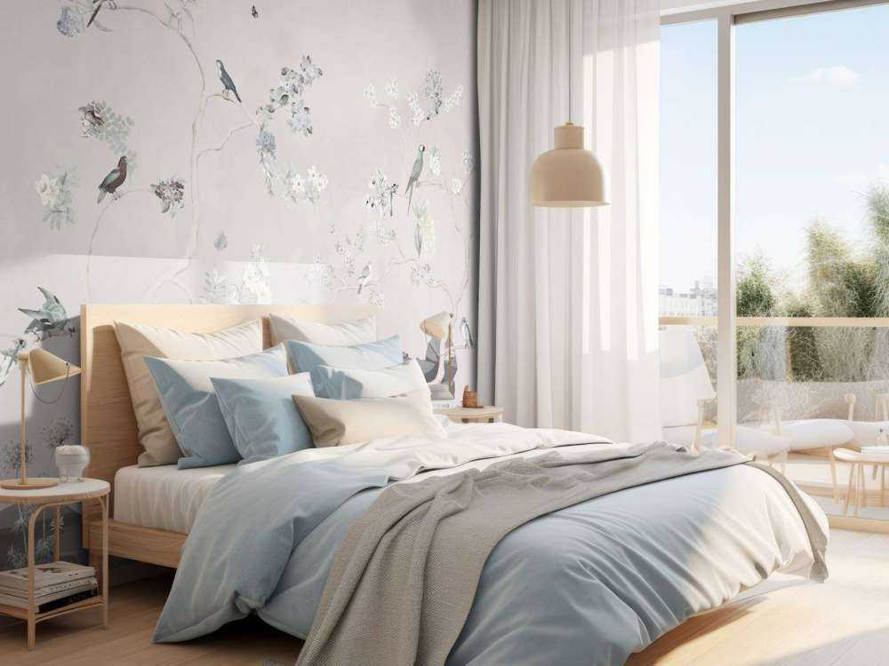 Birds in Garden Panorama 10