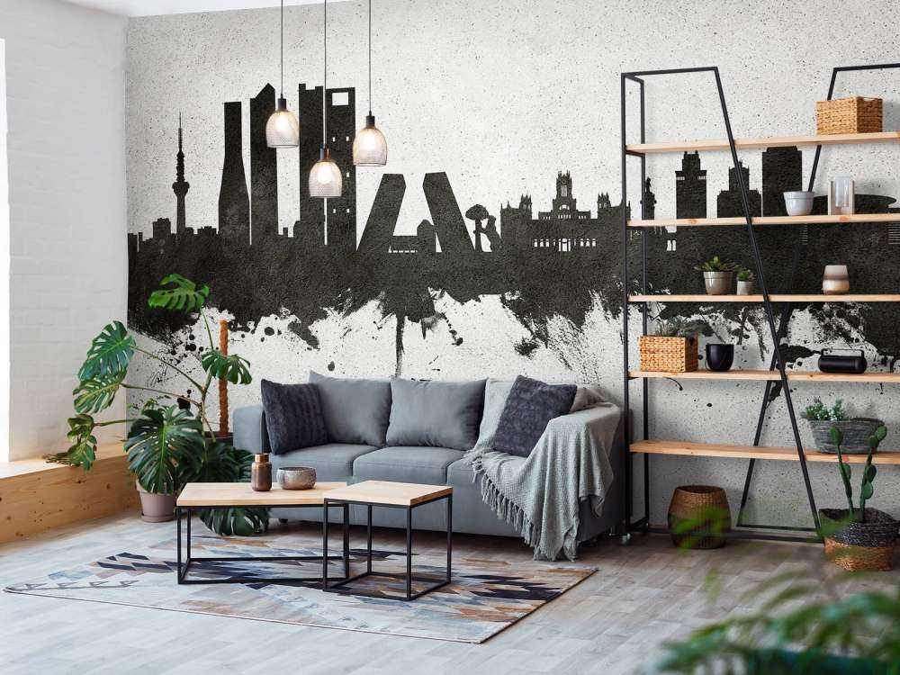 Waterverf skyline, Madrid