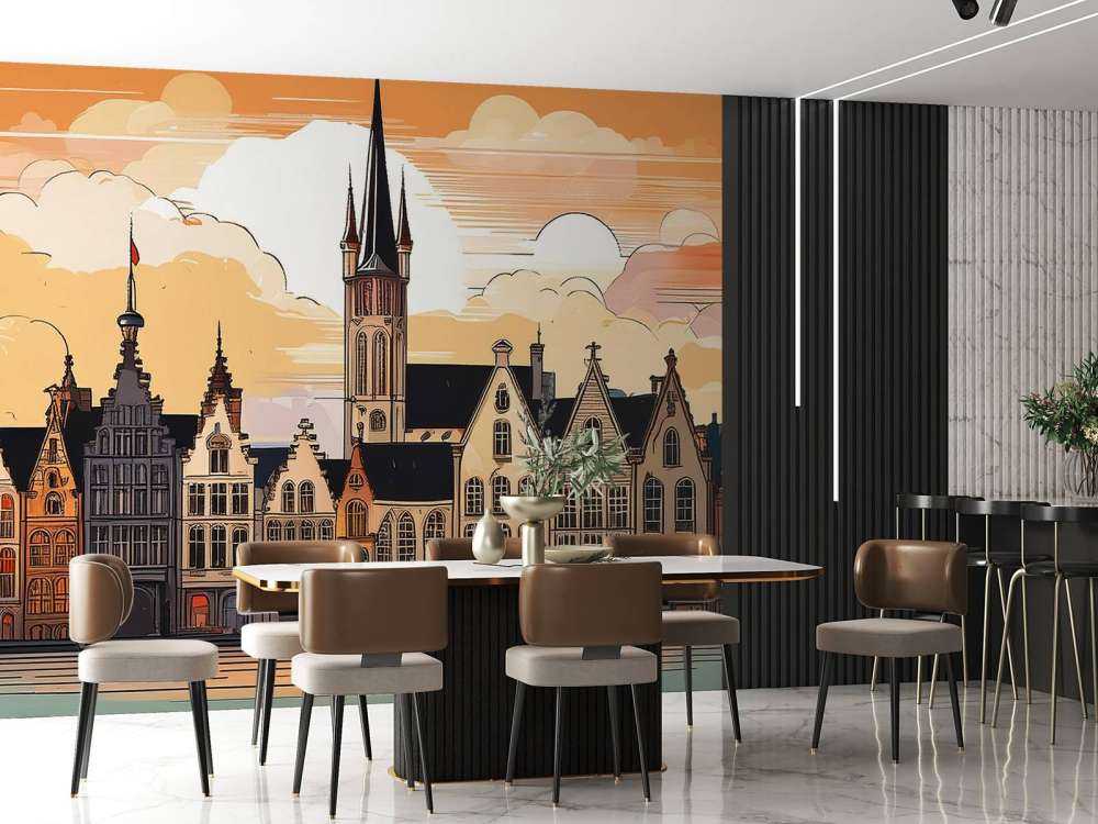 Gent vintage illustratie