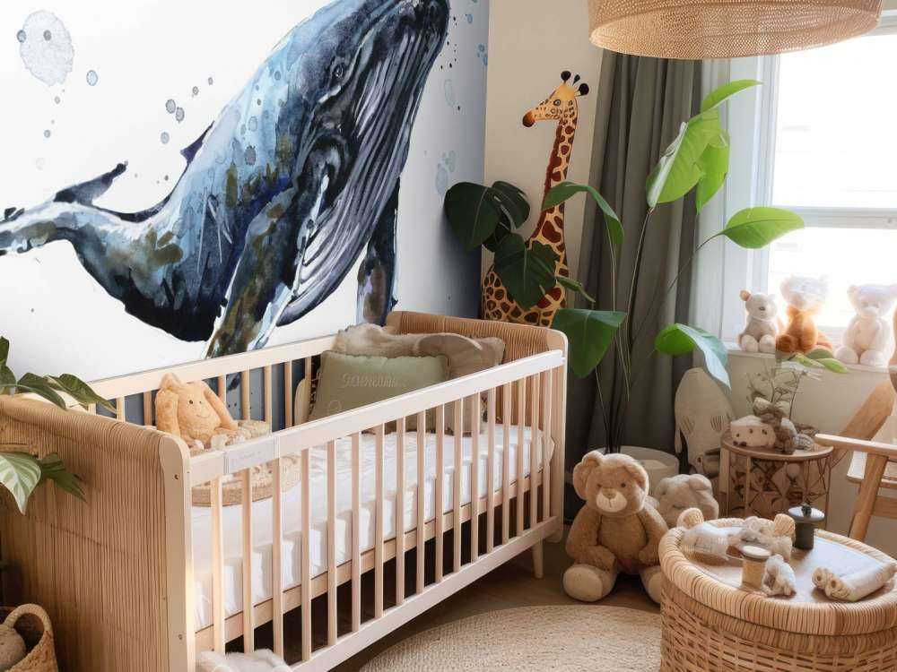 Bultrugwalvis van waterverf