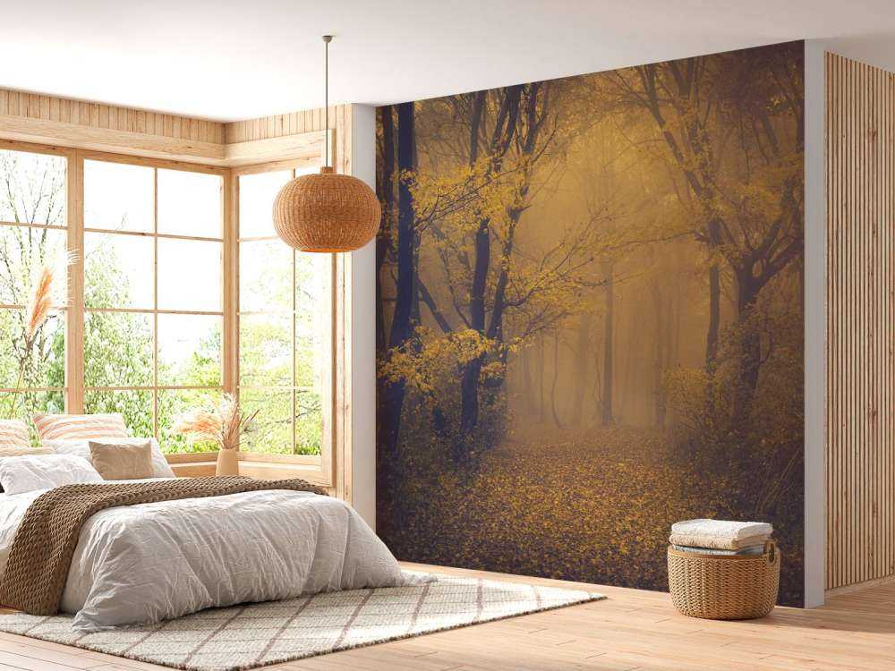 Donkergeel bos