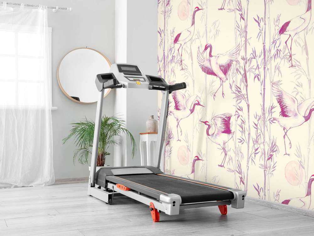 Kraanvogels en bamboe