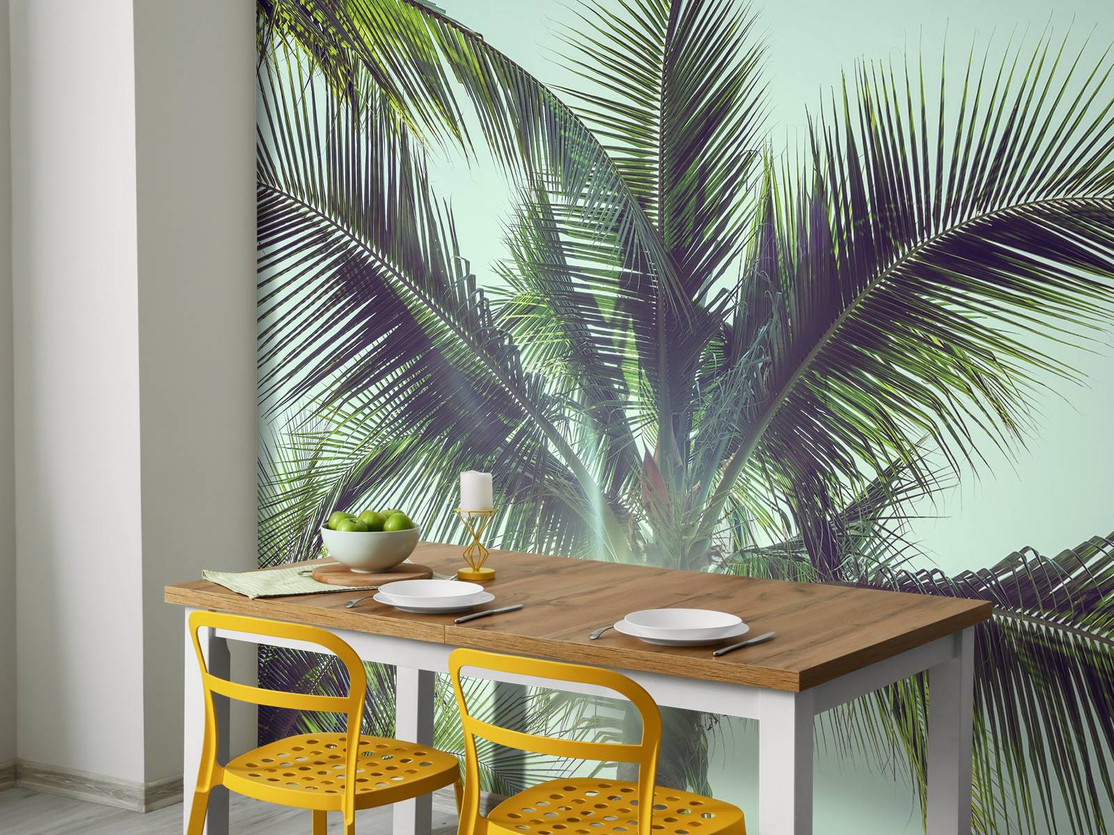 Palmbomen in de zon