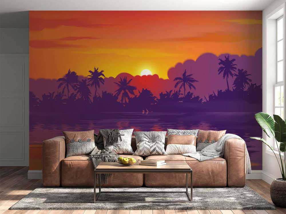 Gekleurde zonsondergang