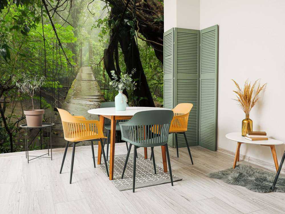 Brug met houten planken