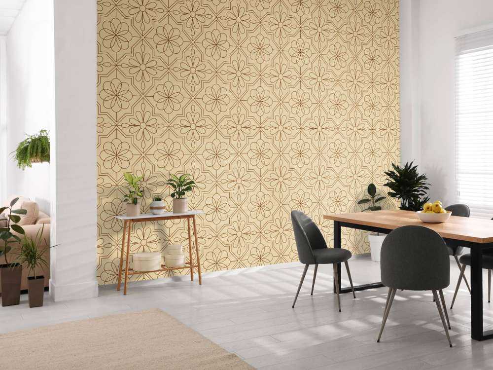 Bloemen in retro stijl