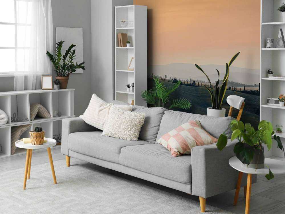 Oranje gloed over Italiaans landschap