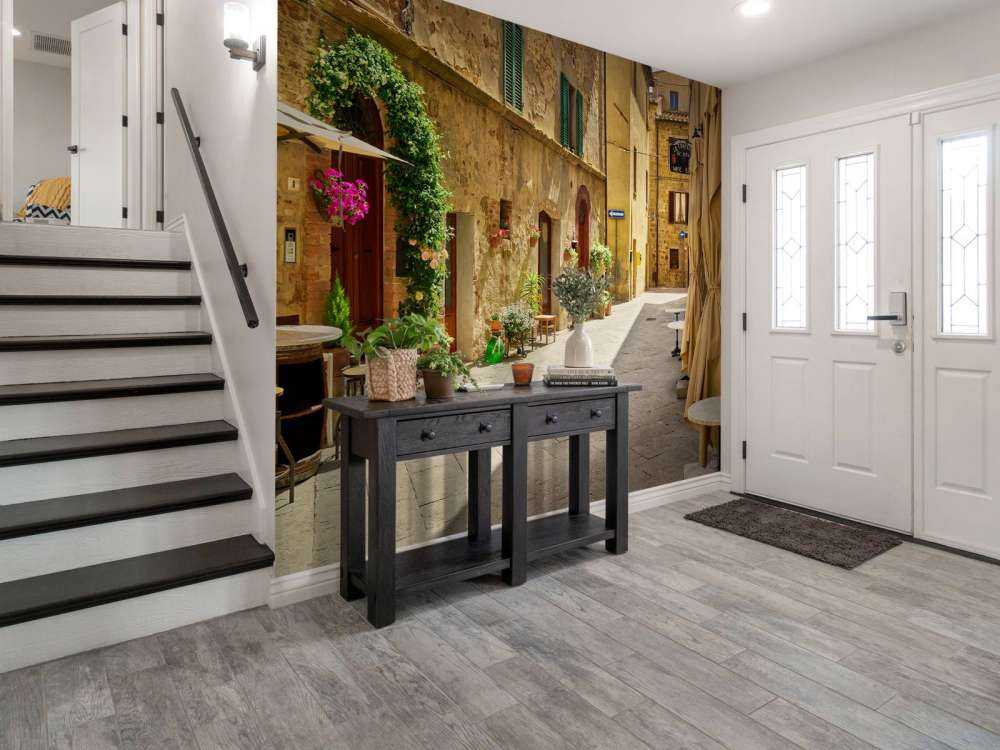 Terrassen in oud straatje