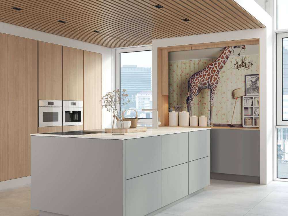 Giraffe in de woonkamer