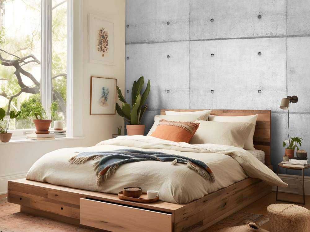 Grijze betonnen platen