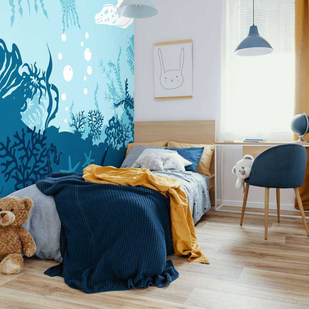 Blauwe onderwaterwereld