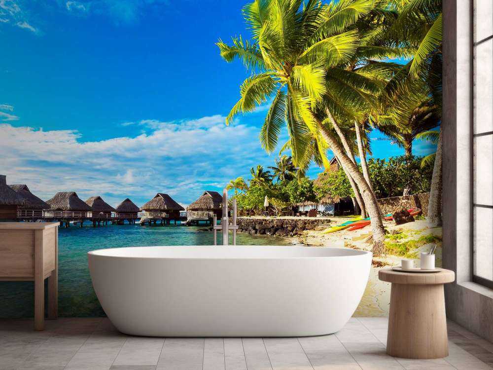 Palmbomen op Bora Bora