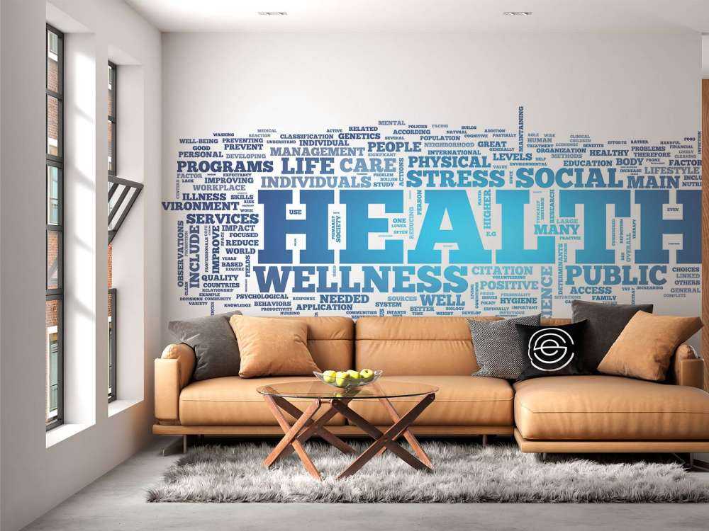 Gezondheid woorden design