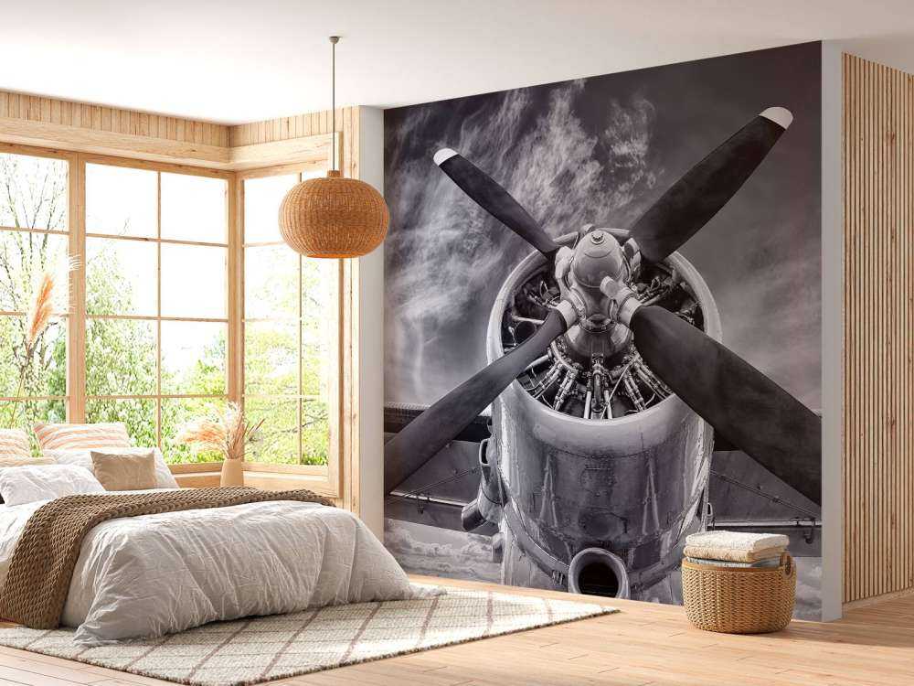 Propeller van een vintage vliegtuig