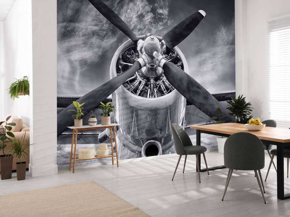 Propeller van een vintage vliegtuig