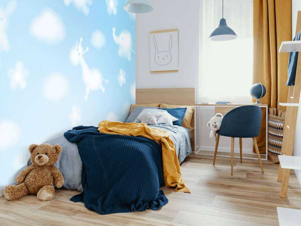 Wolken met kinderfiguurtjes