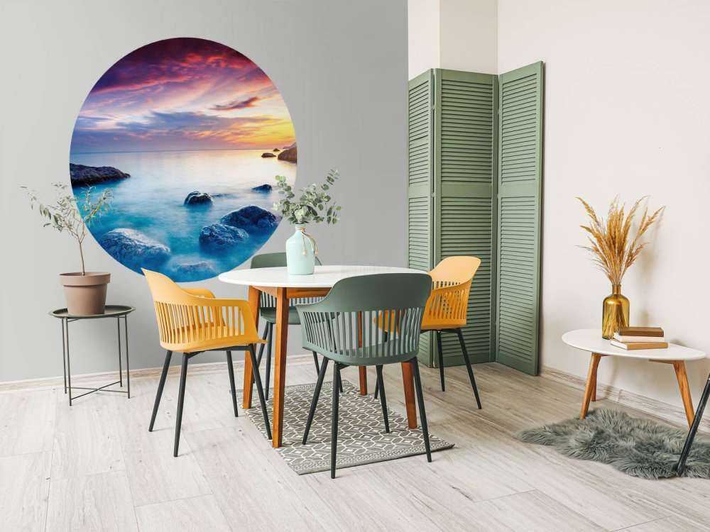 Magische zonsondergang op zee