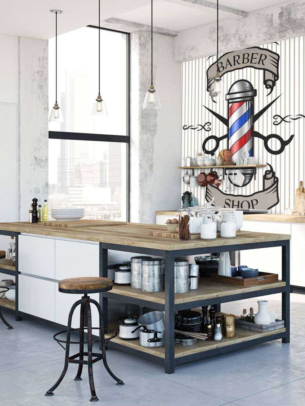 Vintage kapperszaak logo