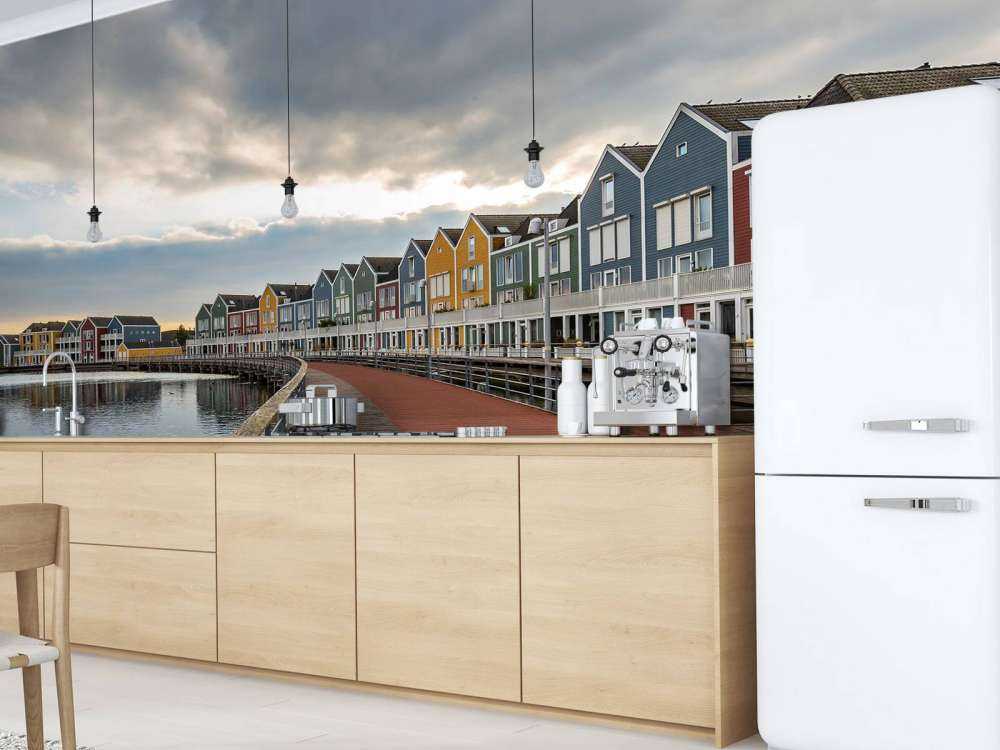 Kleurrijke huizen in Houten