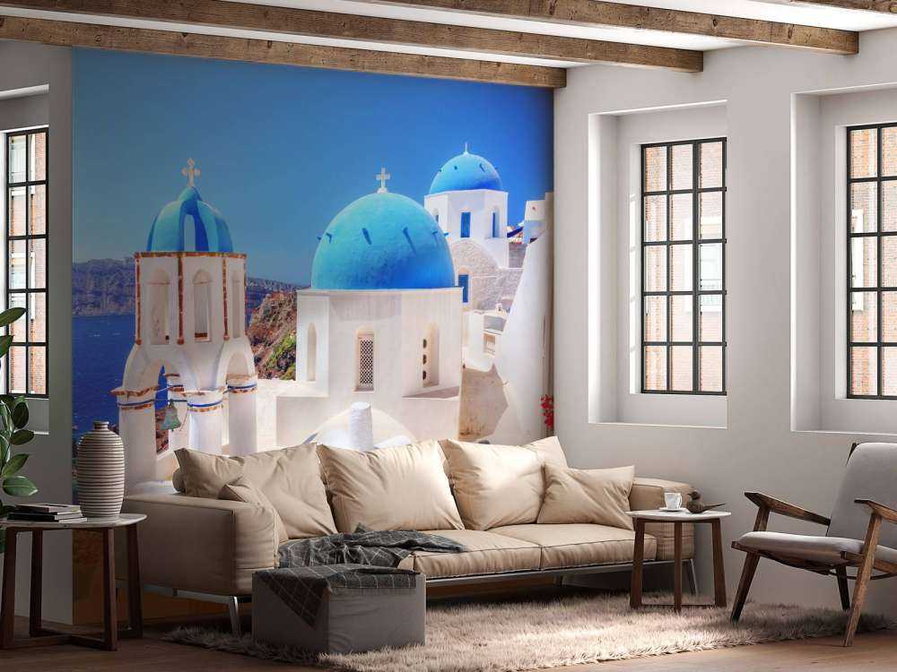 Klein kerkje op Santorini