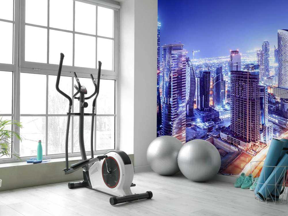 Dubai met een blauw effect