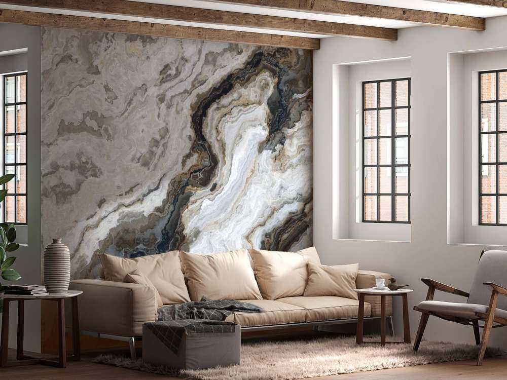 Marmer met krullend patroon