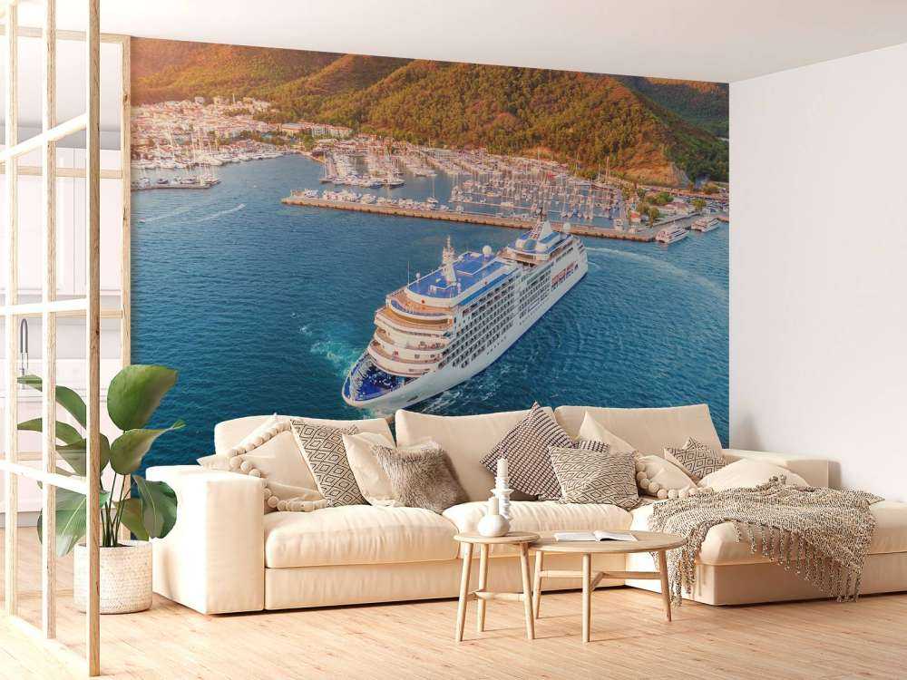 Cruiseschip in de haven