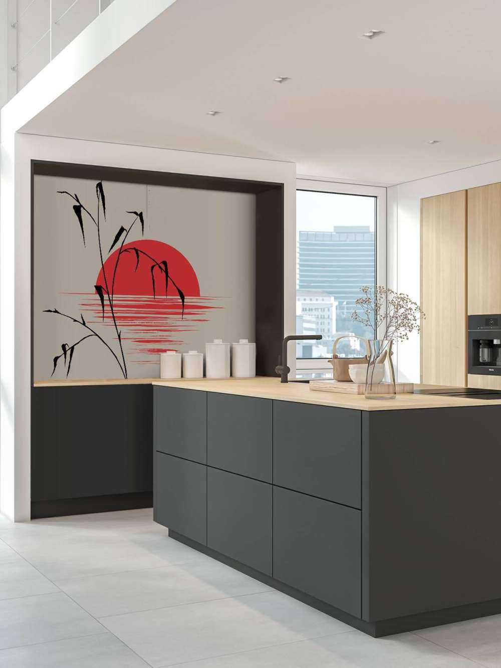 Zonsondergang illustratie