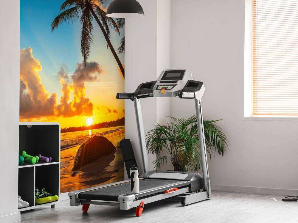 Zonsondergang met palmbomen