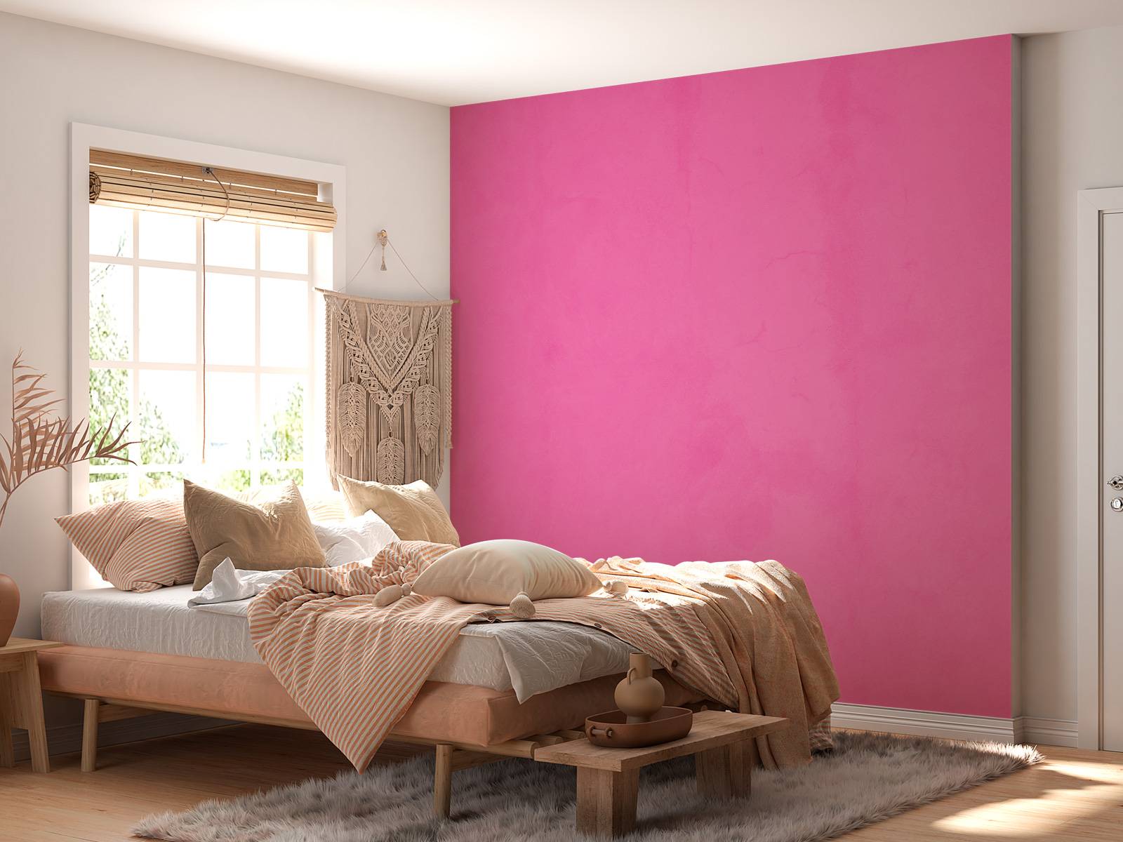 Fuchsia roze beton