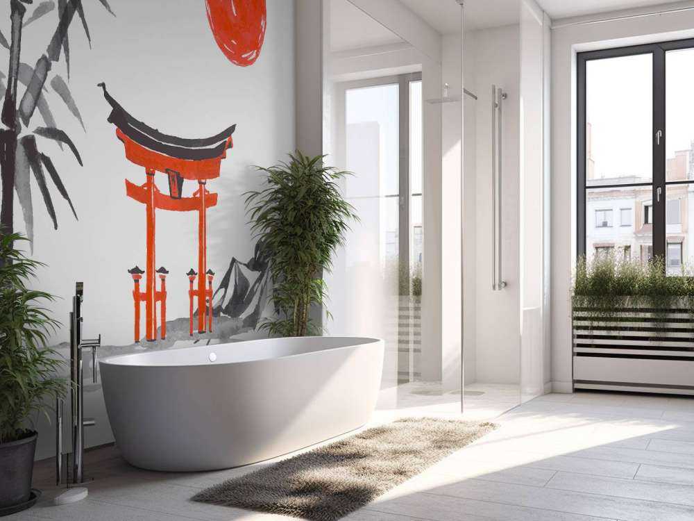 Japanse tekening van Miyajima