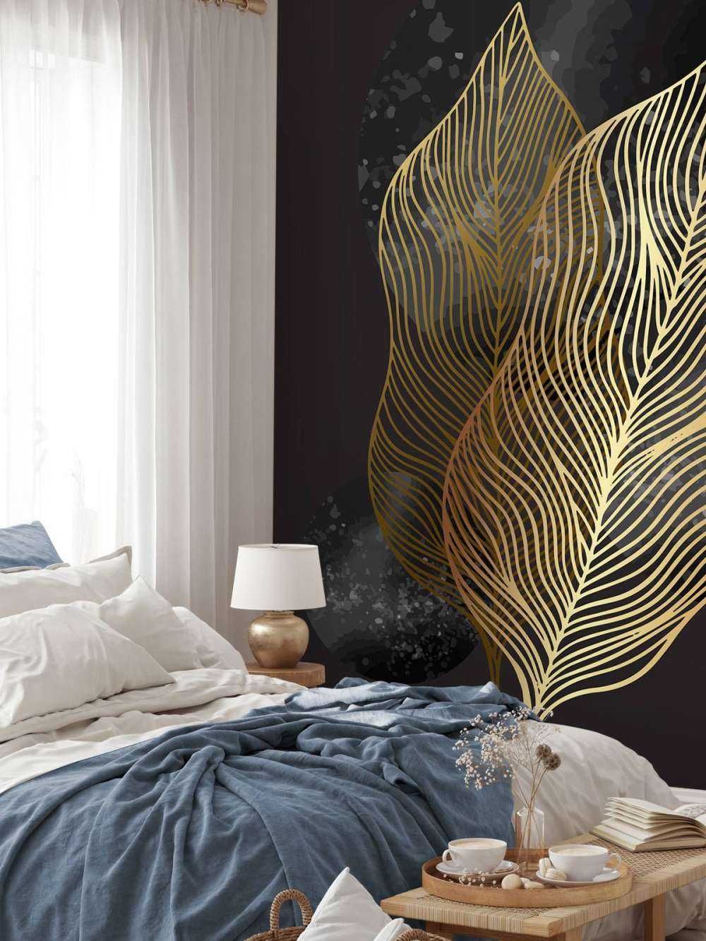 Abstracte gouden bladeren